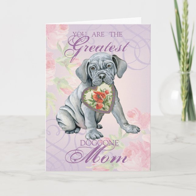 Mastino Heart Mamma Card Kort (Framsida)