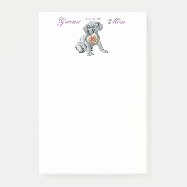 Mastino Heart Mamma Post-it Notes Block (Framsida)