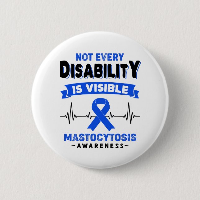 Mastocytosis Awareness Ribbon Support Gifts Knapp (Framsida)