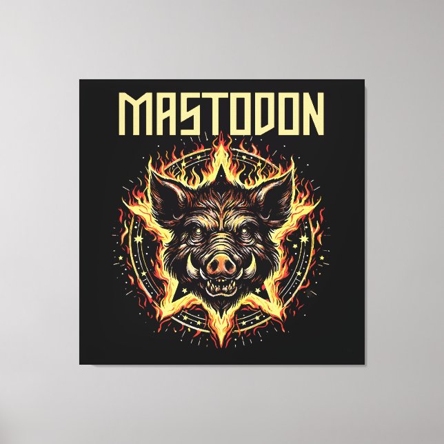 Mastodon Boar Fire Canvastryck (Framsida)
