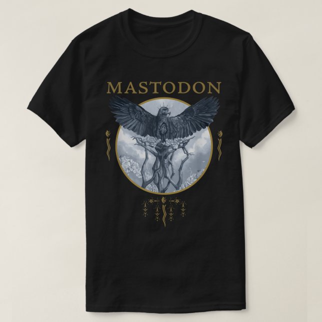 Mastodon Hushed och Grim Eagle Circle T Shirt (Design framsida)