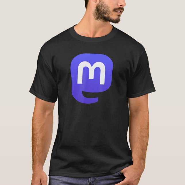 Mastodon Self Hosted Social Networking och Microb T Shirt (Framsida)
