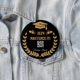 Mastriserad! Personlig 2024 Studenten QR Knapp