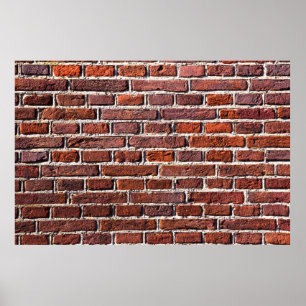 Mäststen för mursten, röd tegelsten poster