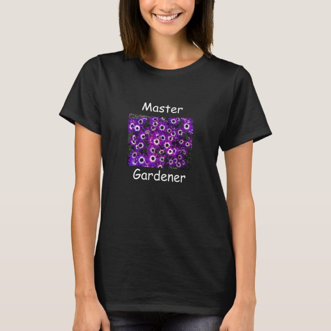 Mästträdgårdsmästare Flower Lila Flower Blommigt T Shirt (Framsida)