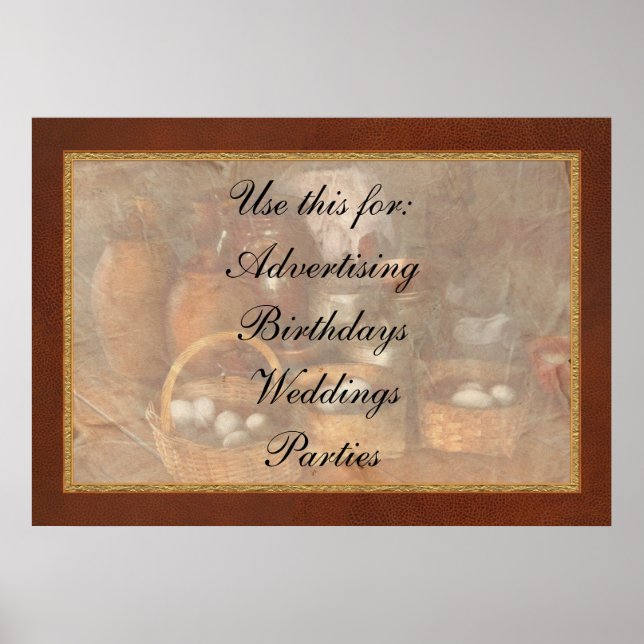 Mat - Ägg - Landsbygdens frukost Poster (Framsidan)