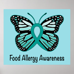 Mat Allergy Awareness Butterfly Poster