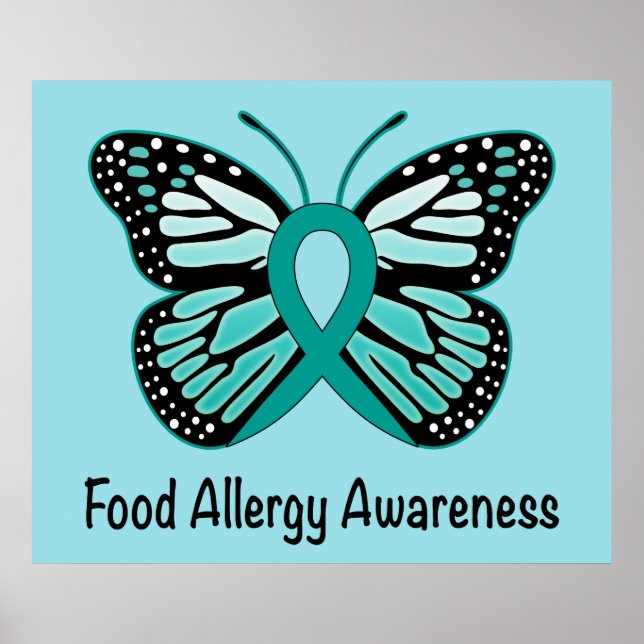 Mat Allergy Awareness Butterfly Poster (Framsidan)