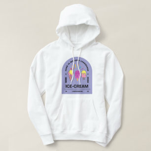 Mat är min Kärlek Language Ice kräm Hoodie