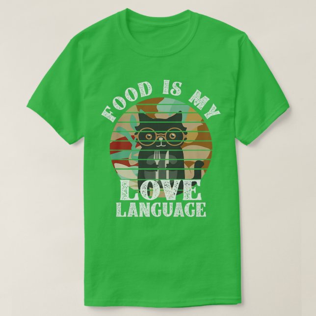 Mat är mitt Kärlek-språk - Chef Baking Kärlek Food T Shirt (Design framsida)