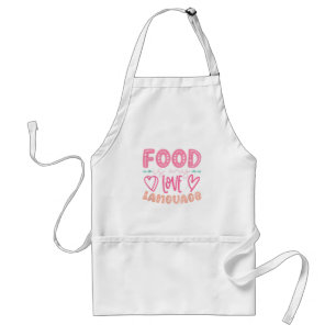 Mat är mitt Kärlek-språk - Retro Food Älskare Chef Förkläde
