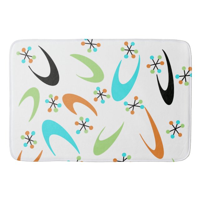 Mat av atombadet i mitten av århundradet badrumsmatta (Framsidan)