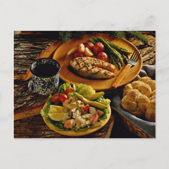 Mat av Delicious Salmon Vykort (Framsida)