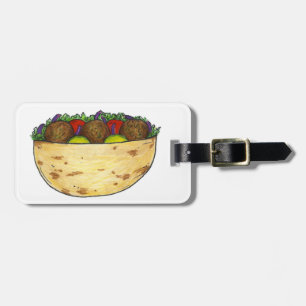 Mat av Falafel Pita Sandwich Medelhavet Bagagebricka