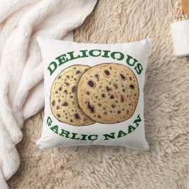 Mat av giftigt vitlök Naan Bread Indian Flatbröd Kudde