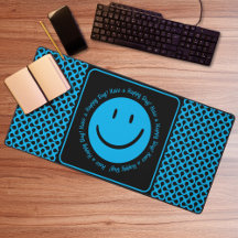 Mat av Lycklig Blue Smile Desk Mat