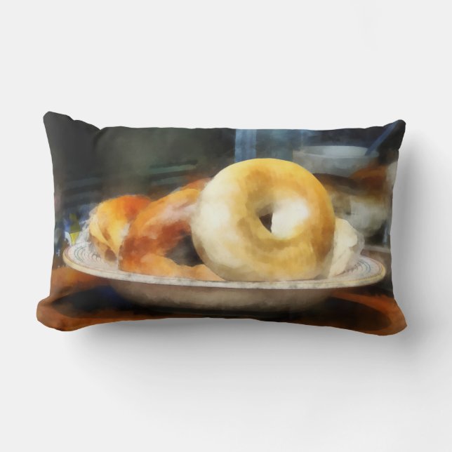 Mat - Bagels till salu Lumbarkudde (Framsida)