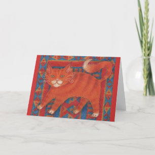 Mat Cat-hälsningskort Kort