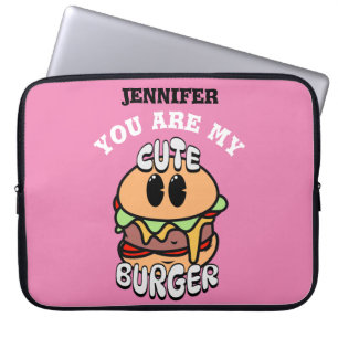 Mat, Cute Burger, Sweet and humor valentine-gåva Laptop Fodral