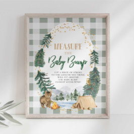 Mät den lilla knoppen Baby Shower Skylt