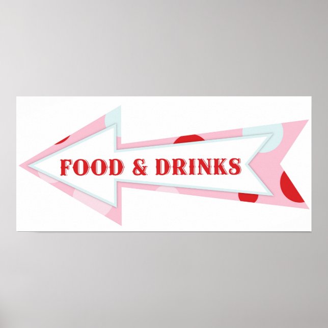 Mat Drink Arrow Sign Carnival Circus Birthday LFT Poster (Framsidan)