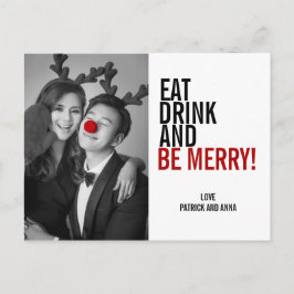 Mat Drink och Bli God jul Fotovykort Helg Vykort