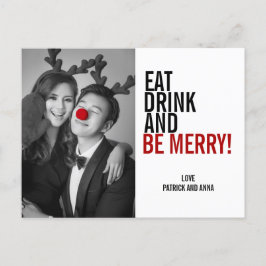 Mat Drink och Bli God jul Fotovykort Helg Vykort