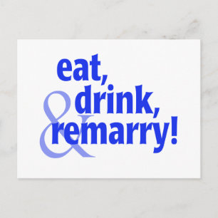 Mat Drink Remarry Vykort