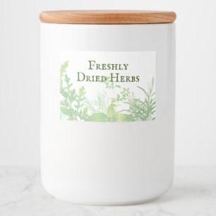 Mat-etikett för torkade Örter Mat Etiketter