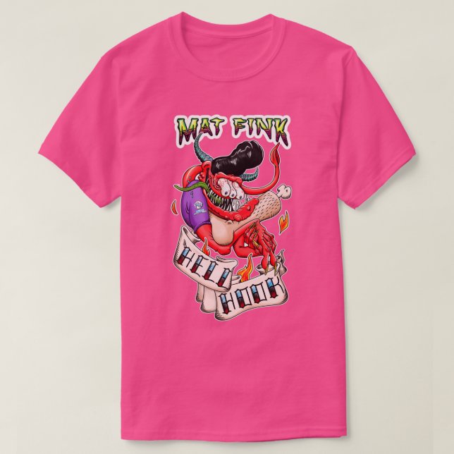 Mat Fink helvetet Krok Heel krok T Shirt (Design framsida)