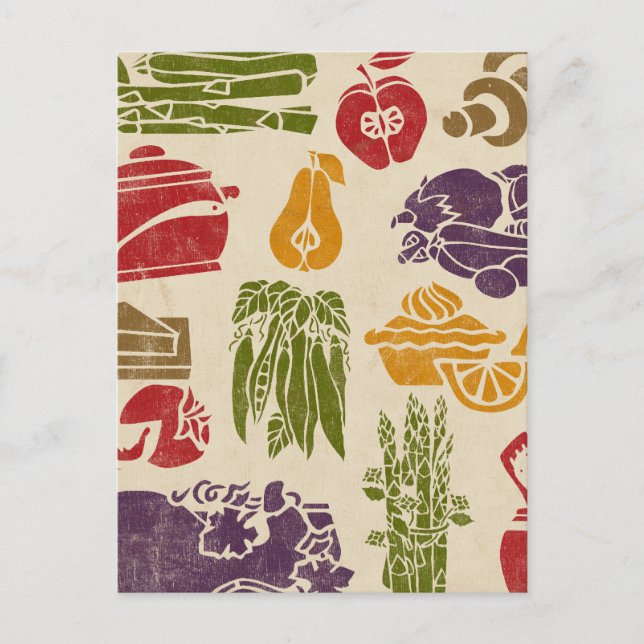 Mat Firande Recept-kort för recept Vykort (Framsida)