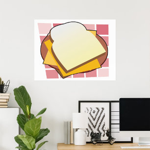 Mat för Roligt av osten Sandwich Poster
