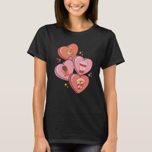 Mat före Dudes Heart Valentines day Kärlek Vibes T Shirt
