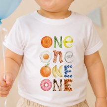 Mat Första Ettårs Födelsedags Baby T-Shirt