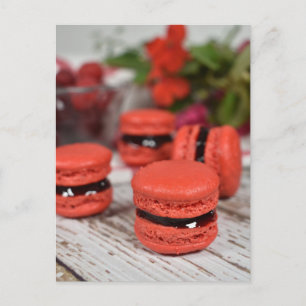 Mat Fotography Red Cherry Sylt Fyllda Macarons Vykort