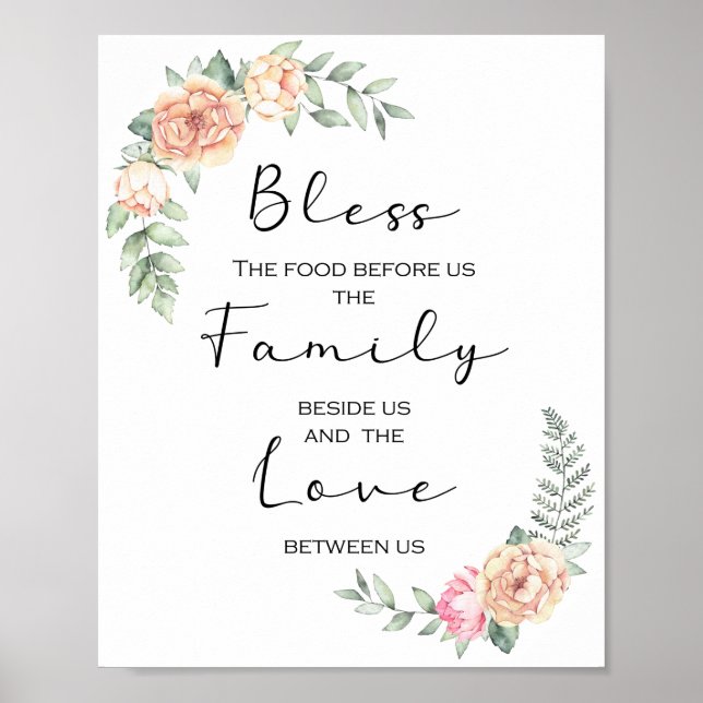 Mat framför oss Kitchen Prayer Poster (Framsidan)