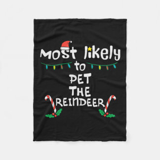 Mat från familjen Pet Reindeer jul-Julafton Fleecefilt