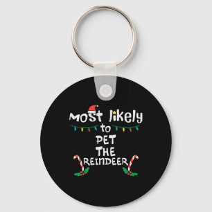Mat från familjen Pet Reindeer jul-Julafton Nyckelring