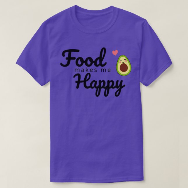 Mat gör mig lycklig t shirt (Design framsida)