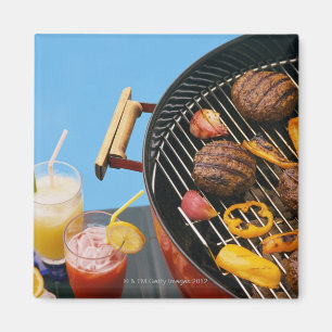 Mat grillar på magnet