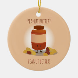 Mat i Burk Nöt i Cute Peanut Butter Julgransprydnad Keramik