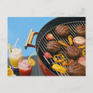 Mat i grill vykort