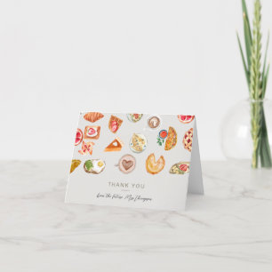 Mat Illustrated Grayish Möhippa Brunch Tack Kort