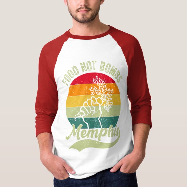 Mat inte bomber Memphis Baseball Tee (Framsida)