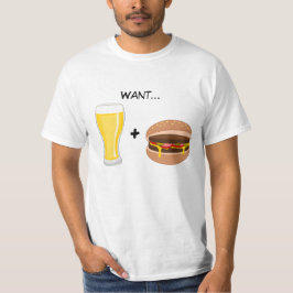 Mat: Jag gillar Beer och Burgers Funy T-shirt