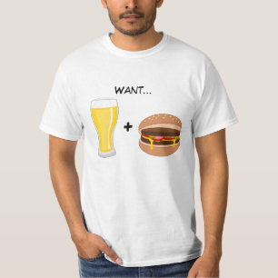 Mat: Jag gillar Beer och Burgers Funy T-shirt