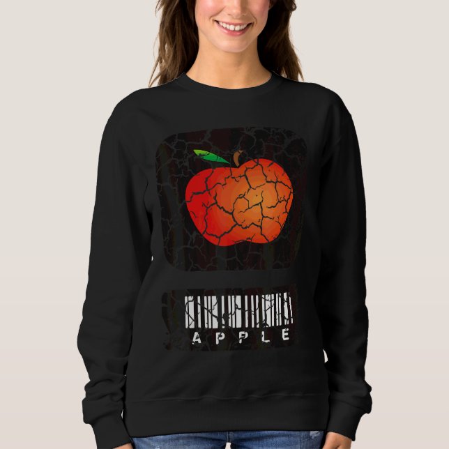 Mat Matlagning Matglad Apple Distressed T Shirt (Framsida)