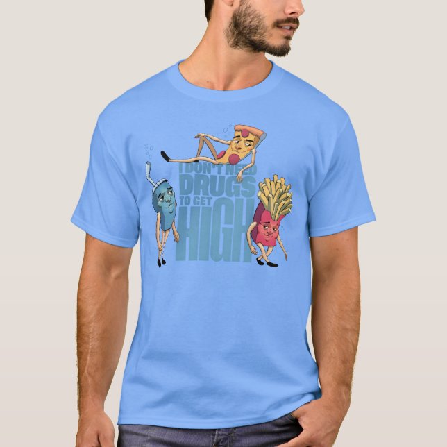 Mat med högt sockerinnehåll roligt t shirt (Framsida)
