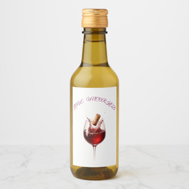 Mat och dryck Etikett Set | Elegant vin  (Framsida)