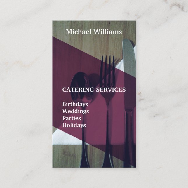 Mat- och dryckbransch visitkort (Framsida)